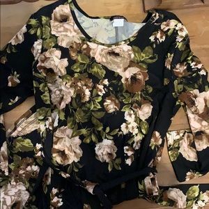 Belted Floral Tunic/dress